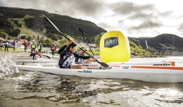 The Are Extreme Challenge starts in a kayak.