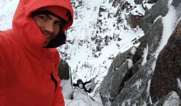 For Calum the test jacket is the best for winter climbing - and he has a lot of jackets.