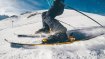 Skier performs on the slopes