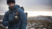 The outdoor smartphone can be attached to a backpack with a karabiner. GPS tracks can be read easily at any time