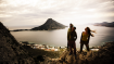 Climbers in front of a climbing site