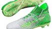 Green football shoes by Puma. 