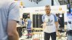 People trying ou table tennis at OutDoor by ISPO 2019.