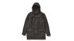 For men, the Royal Robbins waterproof parka flips into itself to become a functional backpack. The transformation process in four pictures.