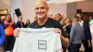 Andre Agassi with the "Love everyone" shirt