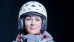 Claudia Pechstein präsentiert den neuen Rockwell Helm