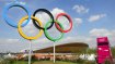 The Olympic rings at the 2012 London games
