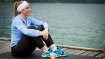 Even when there is nearly no time for sports: exercises on the mat are possible even in the little leisure time of Anni Friesinger-Postma.