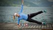 The perfect posture: Friesinger-Postma shows sporty poses for HiPP.