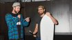 Nicholas Wolken (right) accepts the trophy for the best product in the Action segment: The Tugboat.