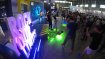 Group kickboxing on the LP-stage: The trade show visitors are into it.