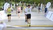Geschafft! Zieleinlauf nach rund 30 Minuten und rennen bei 30 Grad 