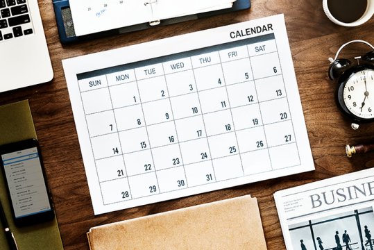 Events auf dem Kalender Events auf dem Kalender