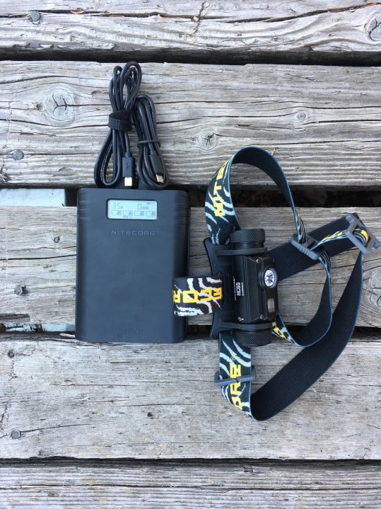 NITECORE HC65 Headlamp + F4 Charger & Power Bank