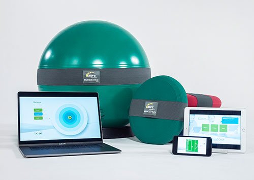 ISPO Award Winner Fitness & Team Sports MFT Bodyteamwork Balance Sensor Sit Ball and Cushion digital back trainer