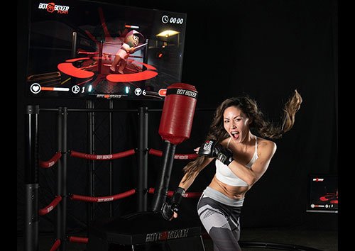 ISPO Award Gold Winner Fitness & Team Sports SkyTechSport BotBoxer Play Punching Bag Robot 