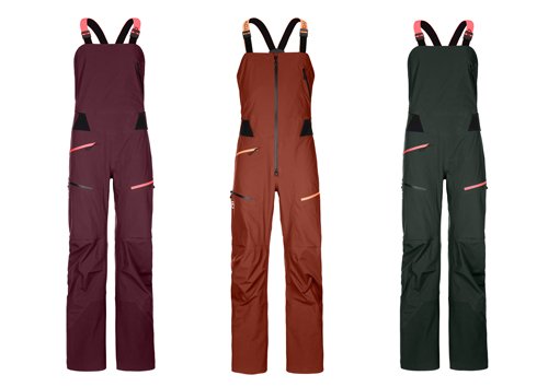 Ortovox 3L DEEP SHELL BIB PANTS functional, comfortable freeride and backcountry bib pants