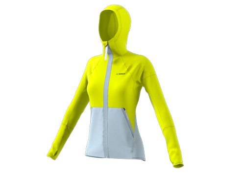 Women's TECH FLOOCE Hooded Jacket von adidas TERREX mit innovativer Gewebetechnologie