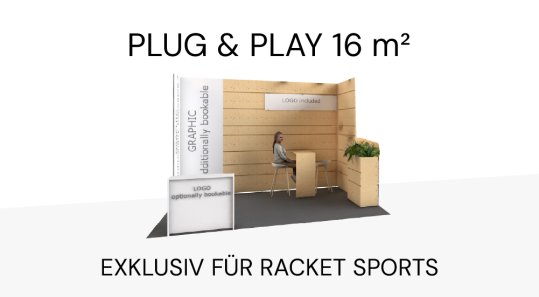 ISPO Stand 2025: Plug & Play 16m² for Racket Sports