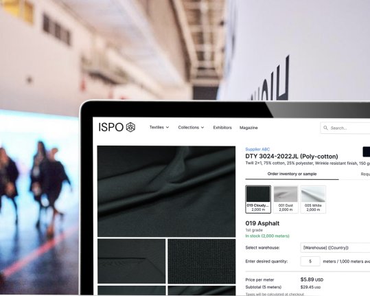 ISPO Textrends Marketplace Mockup