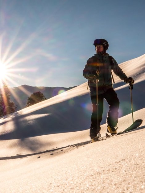 Roman Rohrmoser auf seinen Ski