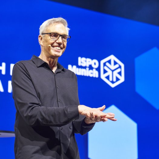 Gordon Herber during his key note at ISPO Munich 2023. 