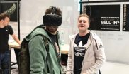 FC Bayern star Javi Martínez visits the ISPO Munich 2018 - and takes a look at the Adidas booth in the Digitize Area to test the VR glasses.