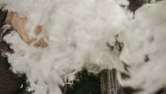 Das Ergebnis mühevollen Schafescherens: die Wolle.
