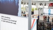 Die ISPO Academy Bühne im Eingang West der ISPO Munich 2020