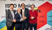Kevin Mayne (Chief Executive Officer at Cycling Industries Europe), Tony Grimaldi (CEO Cycleurope), Robbert De Kock (CEO WFSGI), Jeroen Snijders Blok (Head of External Affairs Accell Group)
