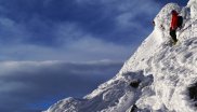 Karl tests the jacket during a climbing trip in the Swiss mountains.