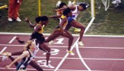 Die 100 Meter der Frauen in Barcelona 1992