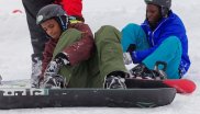 Flüchtlinge beim Wintersport