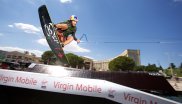 It will be wet when the wakeboarders flying over the ramps at the FISE World Series.