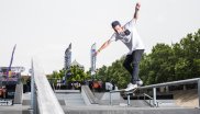 The cool guys on their skateboards are part of the FISE World Series.