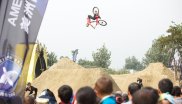 The Stars are showing backflips and turns at the MTB FISE World Series in Chengdu China. 