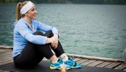 Even when there is nearly no time for sports: exercises on the mat are possible even in the little leisure time of Anni Friesinger-Postma.