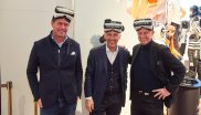 Alexander Wirth, CEO von Bogner, Klaus Dittrich, Hauptgeschäftsführer der Messe München, und Willy Bogner 