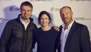 Ski legends among themselves: Hermann Maier (r.) with Claudia and Antoine Dénériaz, downhill Olympian winner of Turin 2006.