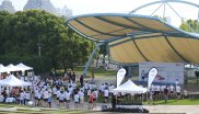 The quite before the storm. 450 Runners gathered in the Century Park at seven o’clock for the Morning Run of ISPO SHANGHAI
