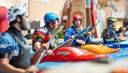 Do you fancy canoe or kajak sports? In this case you're right at ISPO Water Sports Village. You'll find great experts and retailers there.