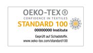 Wer den Standard 100 by Oeko-Tex einhält, verkauft Produkte mit unbedenklichen Schadstoffmengen. Kontrollen für das Siegel berücksichtigen z.B. verbotene Azofarbmittel, krebsauslösende und allergisierende Farbstoffe und Pestizide. Auch Weichmacher und krebserregende Kohlenwasserstoff-Verbindungen werden abgeprüft. Allerdings legt der Standard 100 keinen Fokus auf die Herstellungsprozesse.