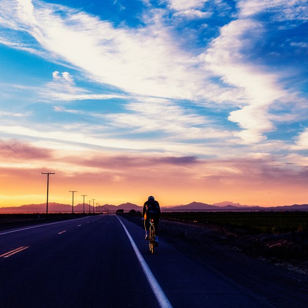 The loneliness of the long-distance cyclist: James Golding in the place where he is happiest - in the saddle.