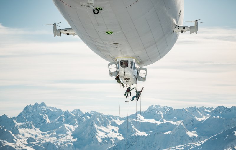 Zeppelin statt Heli: Nachhaltig in die Berge