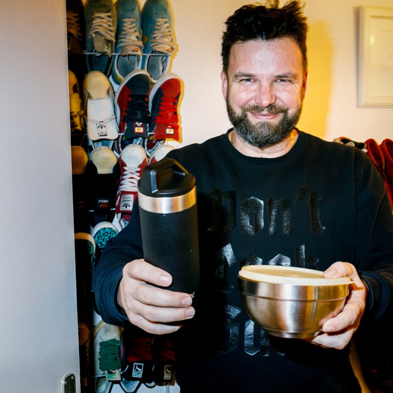 Luggage reduction: The broth goes into the thermos flask, the ingredients into the soup bowl
