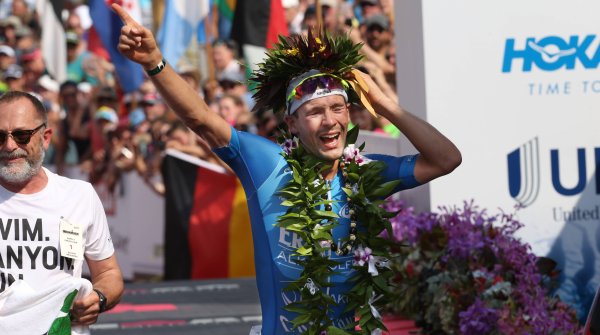 Patrick Lange, winner of the Ironman Hawaii 2017 with a new track record.