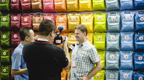 Alex Koska in an interview at ISPO Shanghai