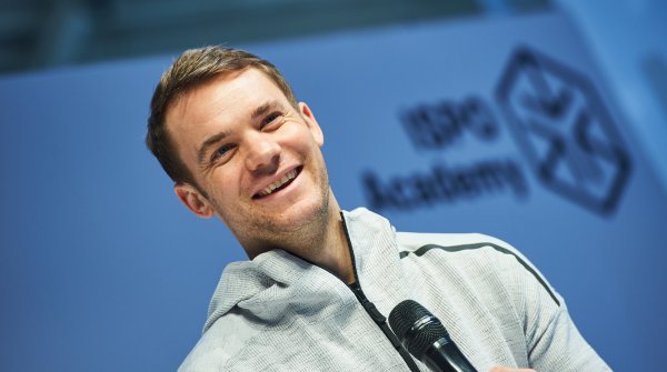 Manuel Neuer war am Montag Gast beim Adidas Symposium auf der ISPO Munich 2018.
