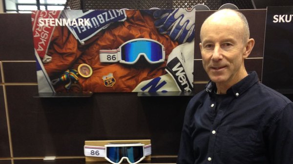 Ingemar Stenmark at the ski goggle manufacturer Spektrum at ISPO Munich 2018