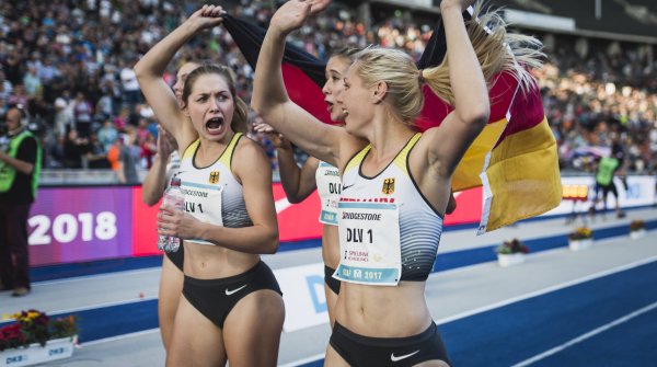 Auch rund um die deutsche 4x100-Meter-Staffel kann die BIG direkt gesund bis 2020 werben.